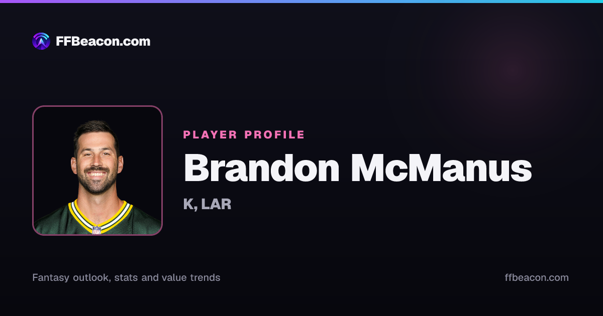 Brandon McManus Fantasy Football Stats, Trade Value, News | FF Beacon