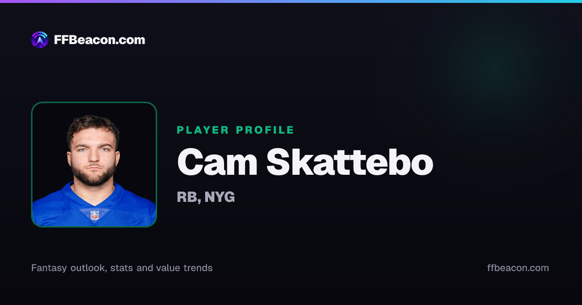 Cam Skattebo Fantasy Football Stats, Trade Value, News | FF Beacon