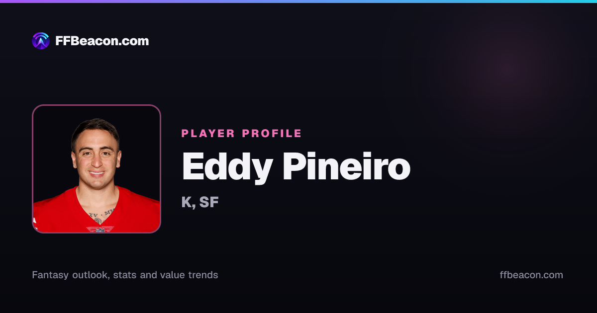 Eddy Pineiro Fantasy Football Stats, Trade Value, News | FF Beacon