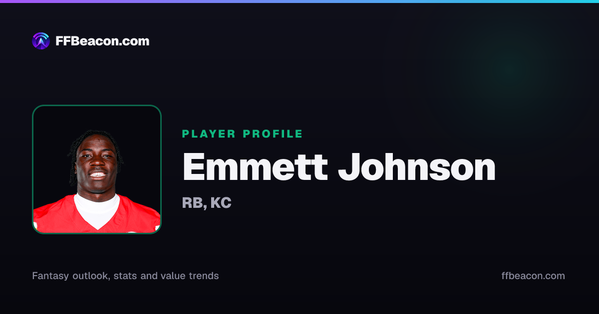 Emmett Johnson Fantasy Football Stats, Trade Value, News | FF Beacon