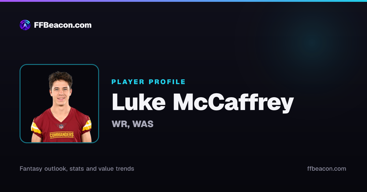 Luke McCaffrey Fantasy Football Stats, Trade Value, News | FF Beacon