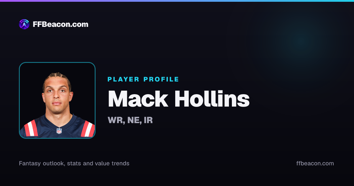 Mack Hollins Fantasy Football Stats, Trade Value, News | FF Beacon