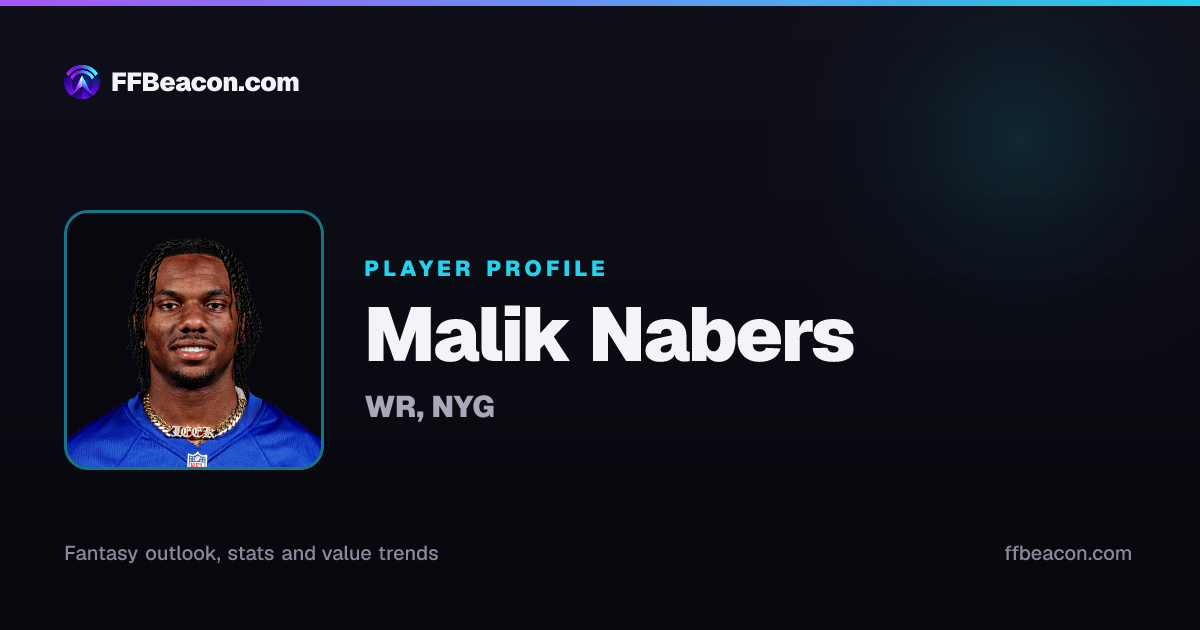 Malik Nabers Game Log | FF Beacon