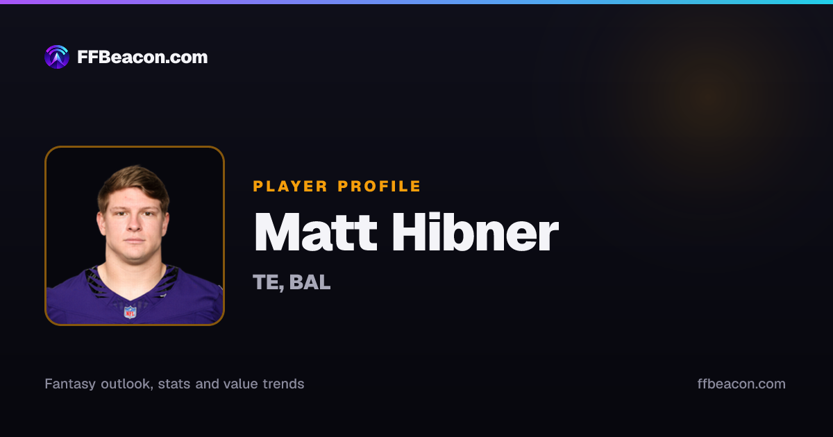 Matt Hibner Fantasy Football Stats, Trade Value, News | FF Beacon
