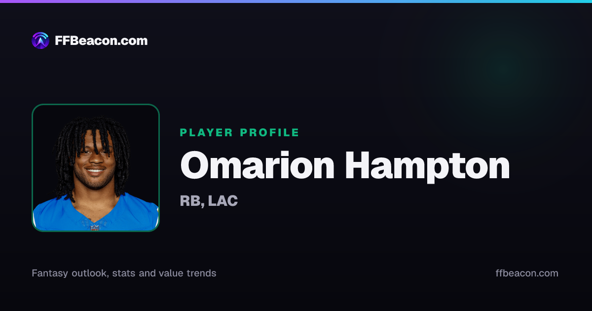 Omarion Hampton Fantasy Football Stats, Trade Value, News | FF Beacon