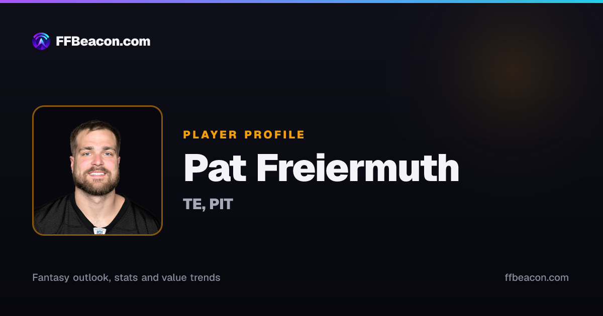 Pat Freiermuth Fantasy Football Stats, Trade Value, News | FF Beacon